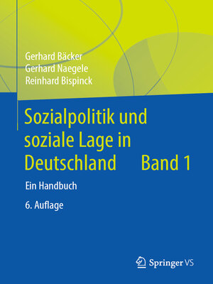 cover image of Sozialpolitik und soziale Lage in Deutschland